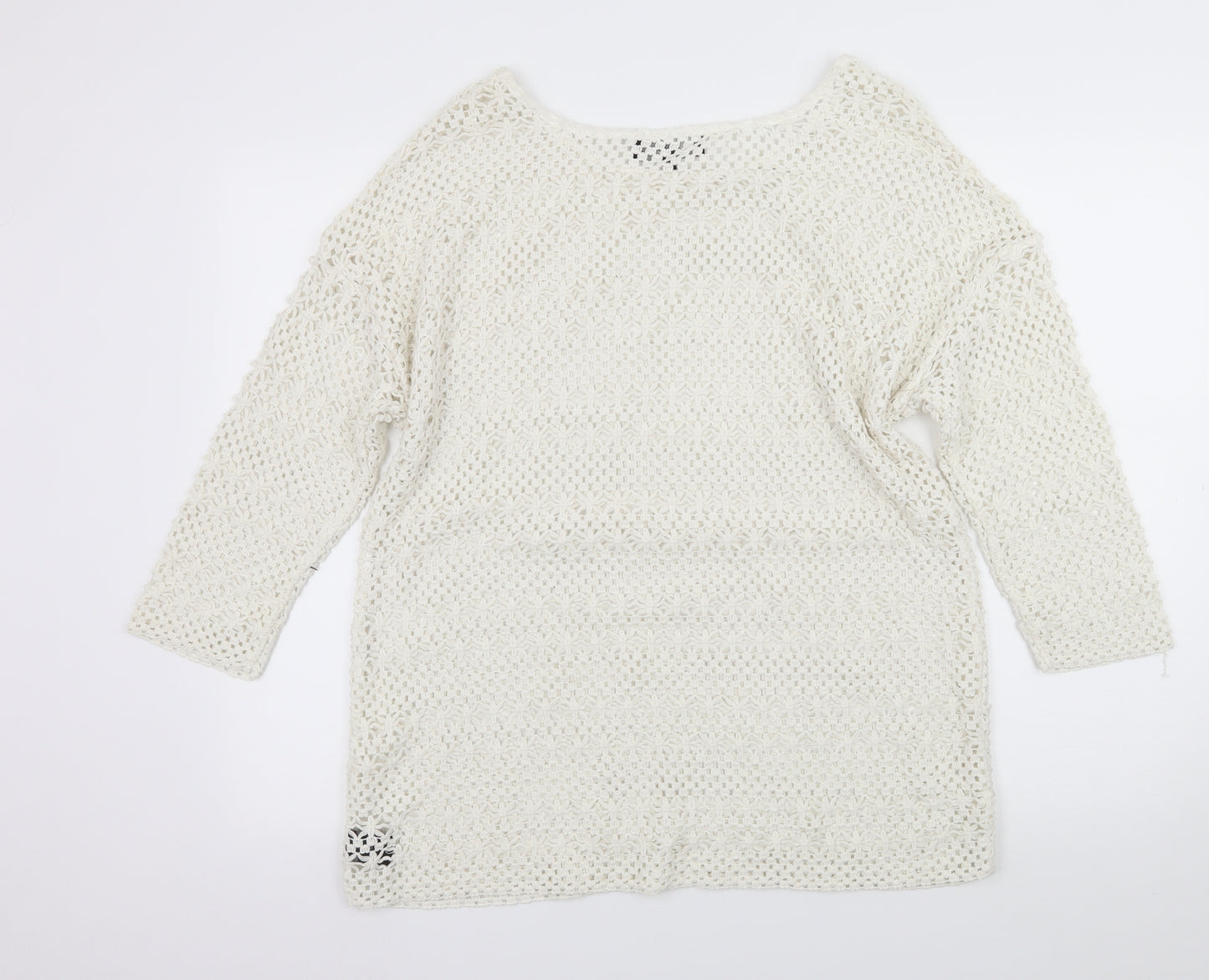 NEXT Womens White  Knit Pullover Jumper Size 18