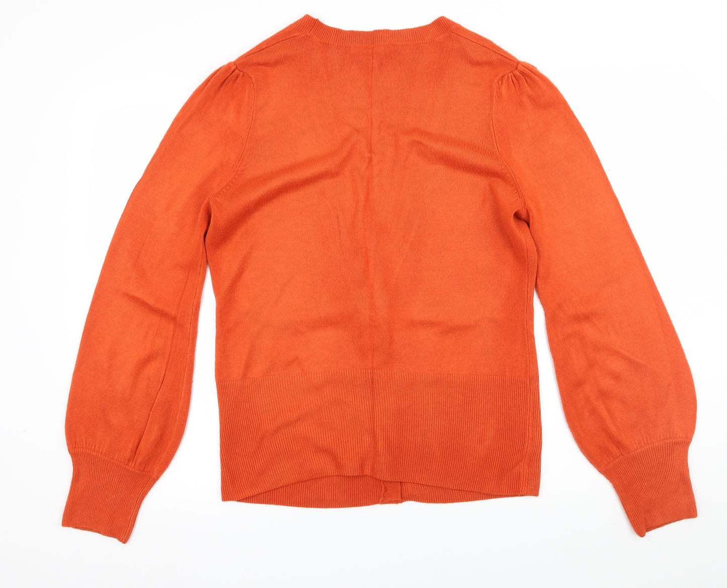 George Womens Orange  Knit Cardigan Jumper Size 16