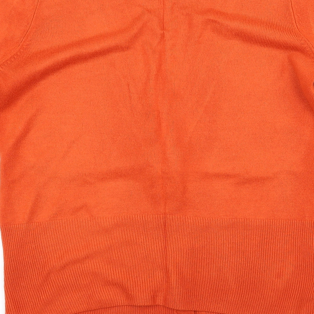 George Womens Orange  Knit Cardigan Jumper Size 16