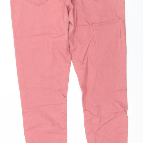 Denim & Co. Womens Pink  Denim Skinny Jeans Size 12 L30 in