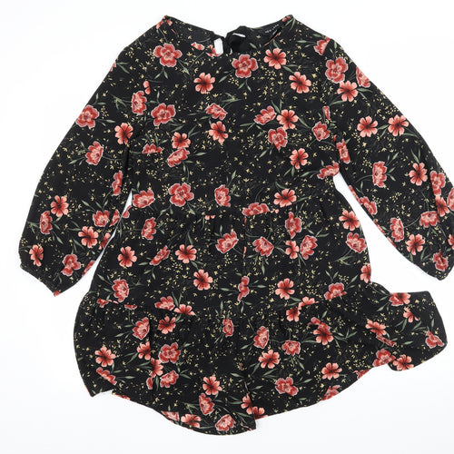 New Look Womens Black Floral  Playsuit One-Piece Size 10 L4 in