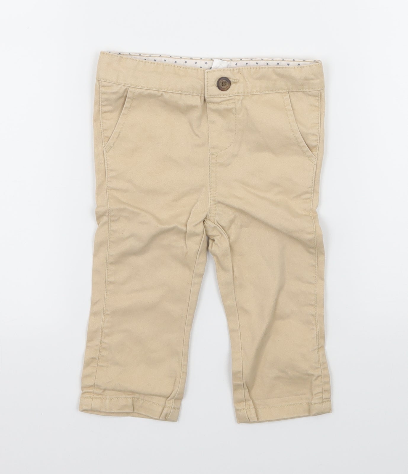 Babies Boys Beige   Capri Trousers Size 3-6 Months