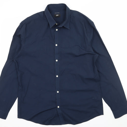 H&M Mens Blue    Button-Up Size XL