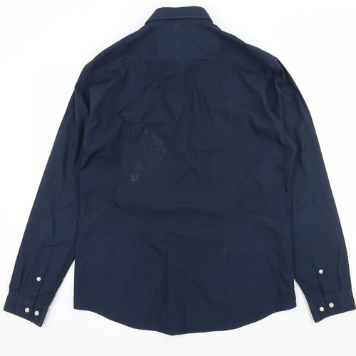 H&M Mens Blue    Button-Up Size XL