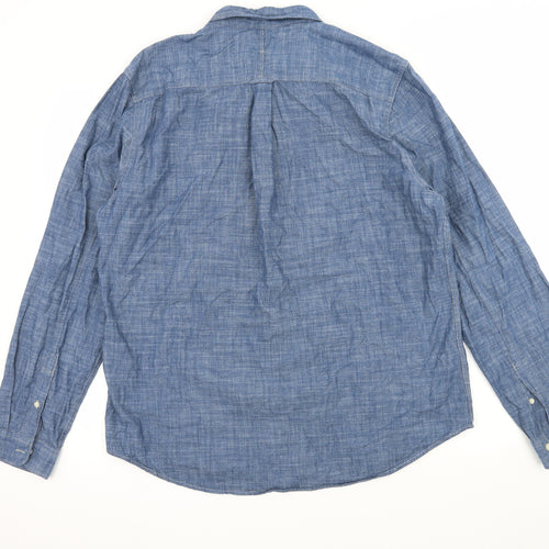 NEXT Mens Blue  Denim  Button-Up Size XL