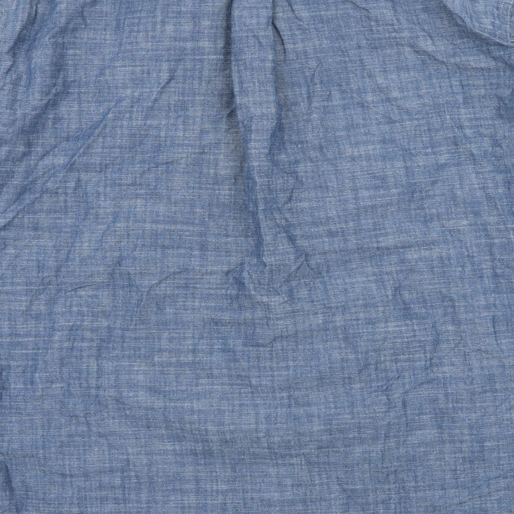 NEXT Mens Blue  Denim  Button-Up Size XL