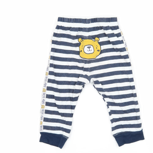 studio baby Boys Blue Striped Jersey Cami Pyjama Pants Size 12-18 Months  - Bear