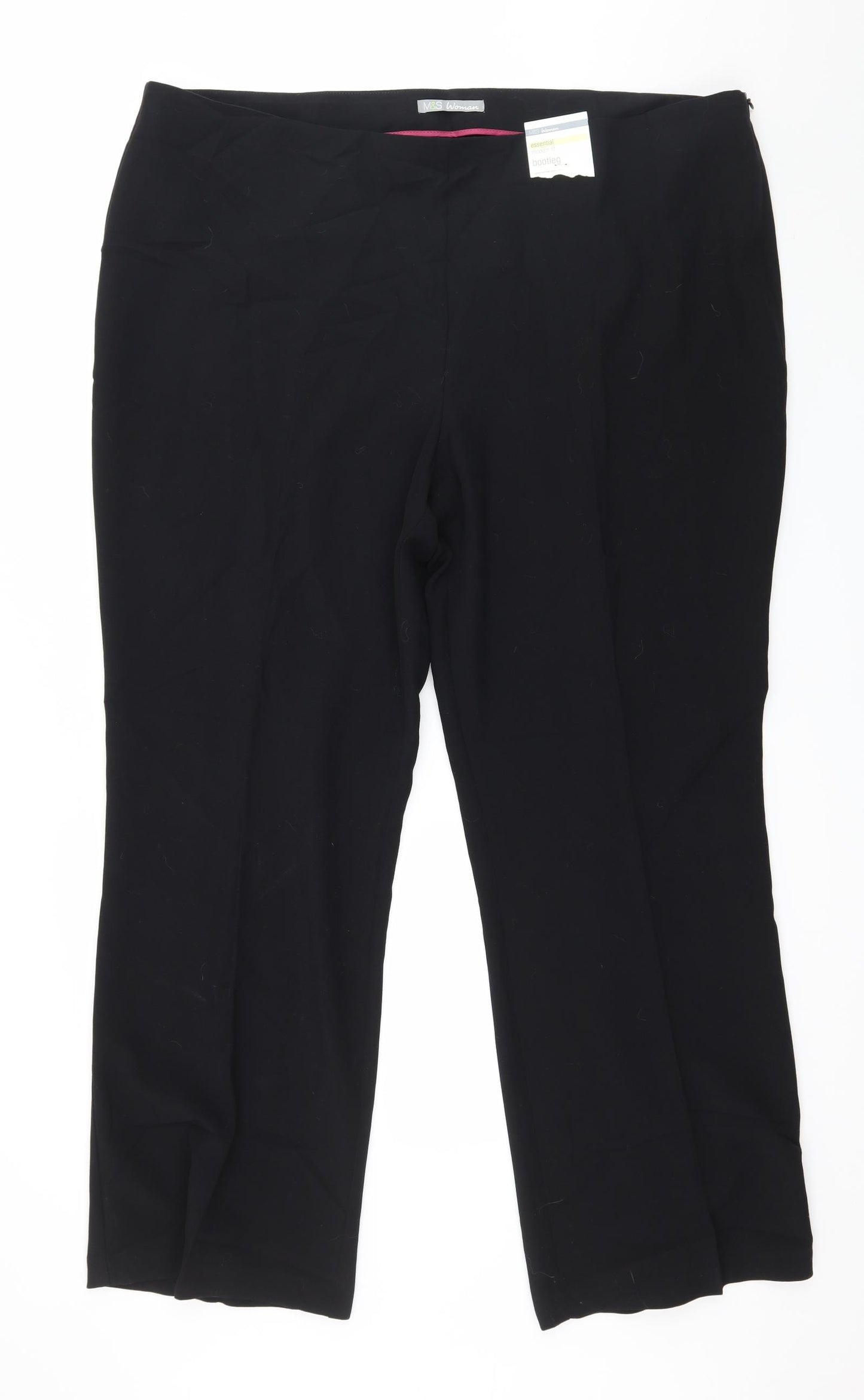 Marks and Spencer Womens Black   Trousers  Size 22 L30 in