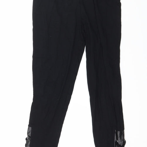 Select Womens Black  Jersey Capri Leggings Size 8 L26 in