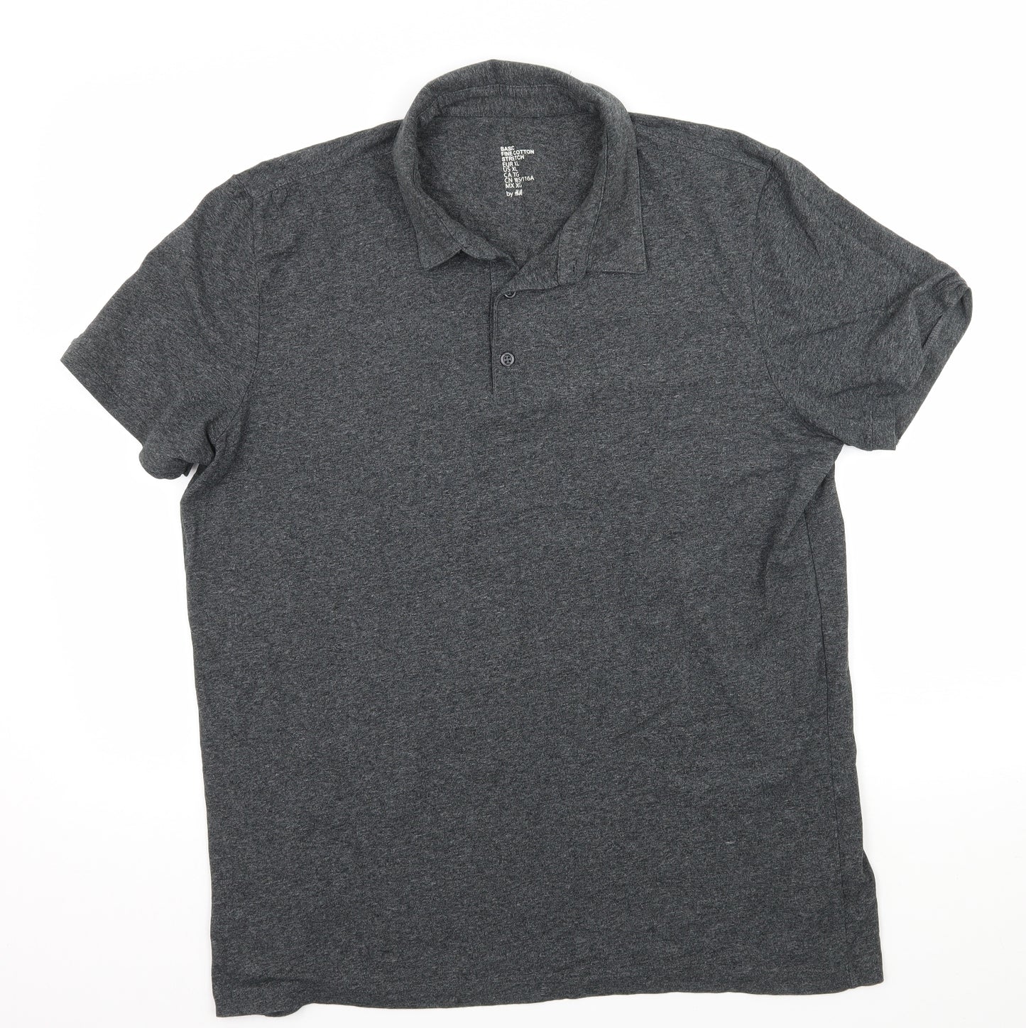 H&M Mens Grey  Jersey  Polo Size XL
