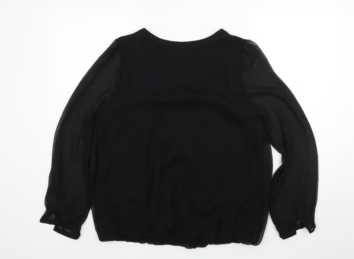 Papaya Womens Black   Basic Blouse Size 14