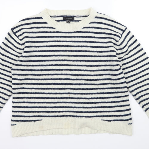 Atmosphere Womens Ivory Striped Knit Pullover Jumper Size 18