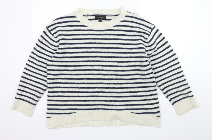 Atmosphere Womens Ivory Striped Knit Pullover Jumper Size 18