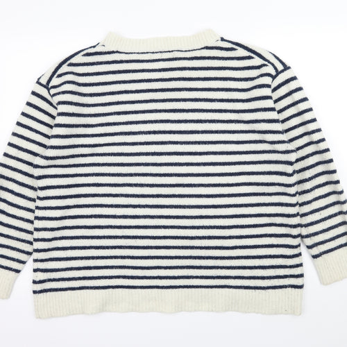 Atmosphere Womens Ivory Striped Knit Pullover Jumper Size 18