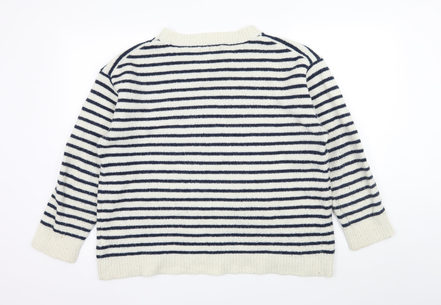Atmosphere Womens Ivory Striped Knit Pullover Jumper Size 18