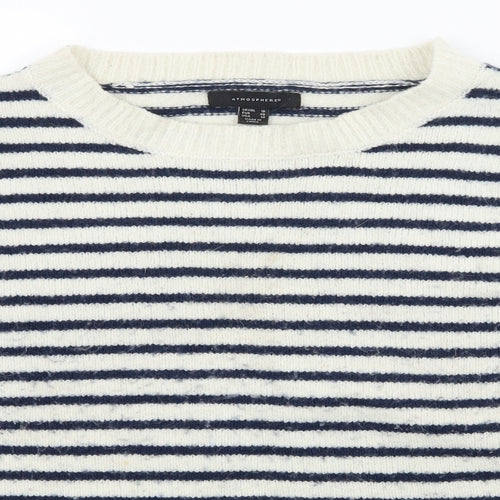 Atmosphere Womens Ivory Striped Knit Pullover Jumper Size 18