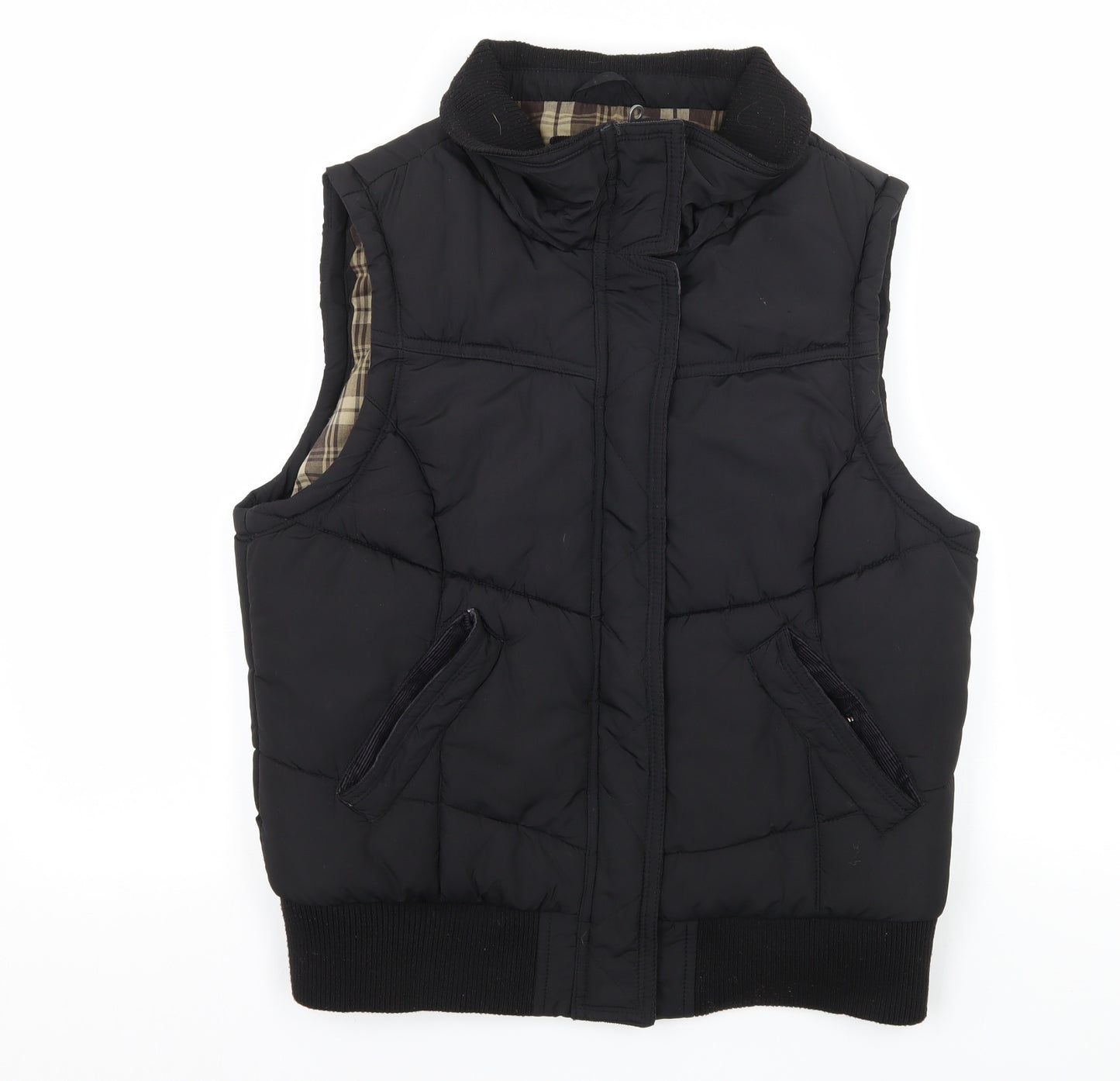 H&M Womens Black   Gilet Jacket Size 12