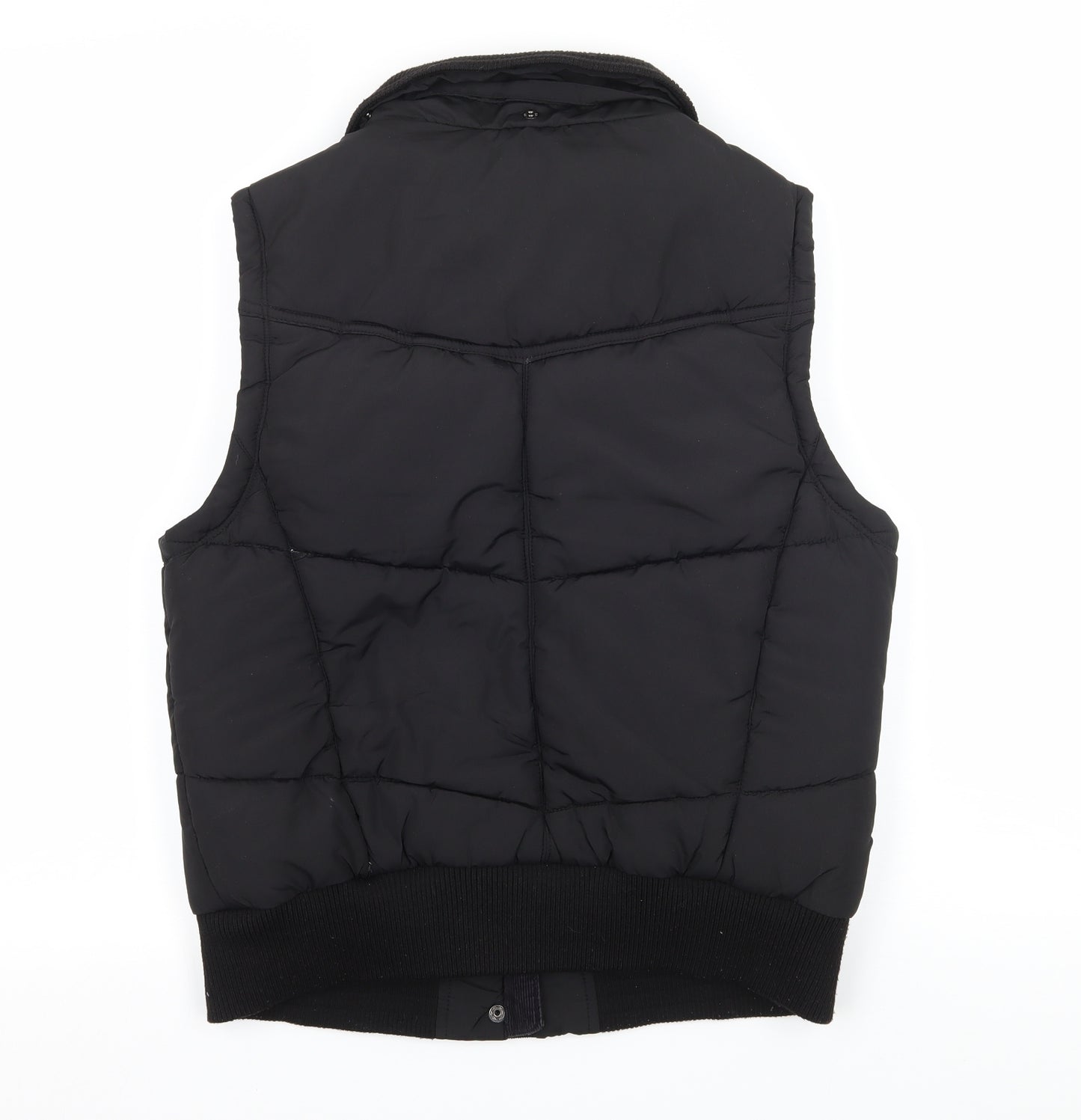 H&M Womens Black   Gilet Jacket Size 12