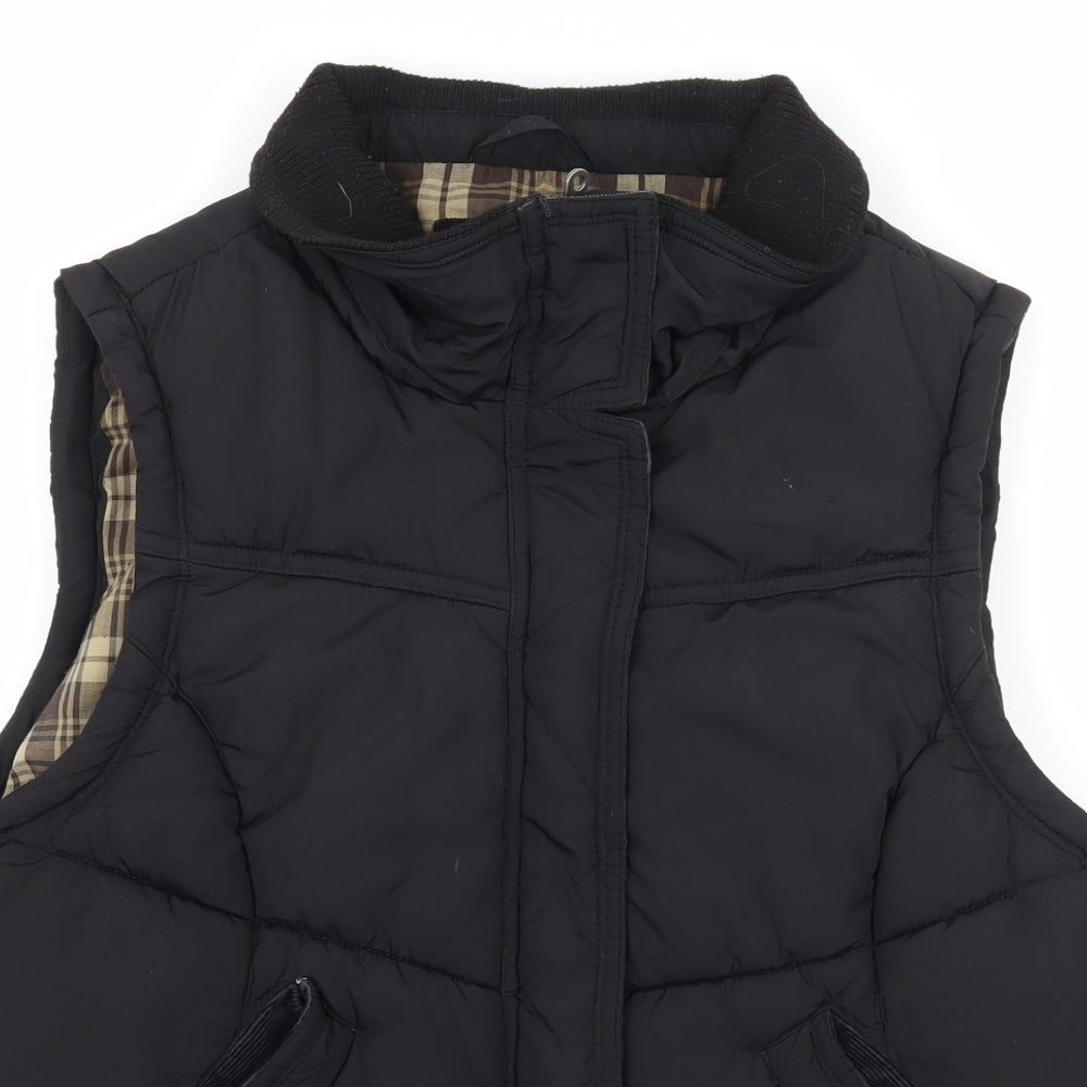 H&M Womens Black   Gilet Jacket Size 12