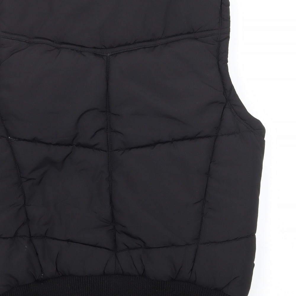H&M Womens Black   Gilet Jacket Size 12