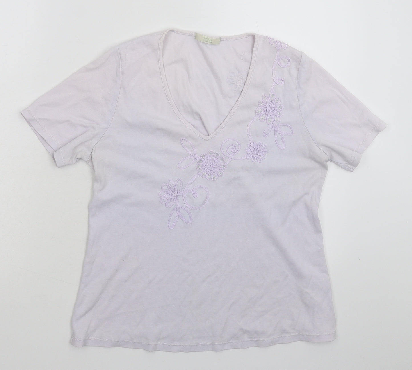 Marks and Spencer Womens Pink   Basic T-Shirt Size 14