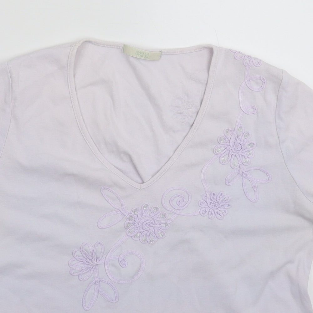 Marks and Spencer Womens Pink   Basic T-Shirt Size 14