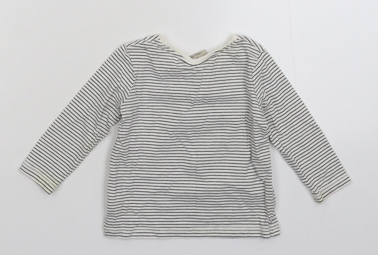 NEXT Baby White Striped  Basic T-Shirt Size 6-9 Months