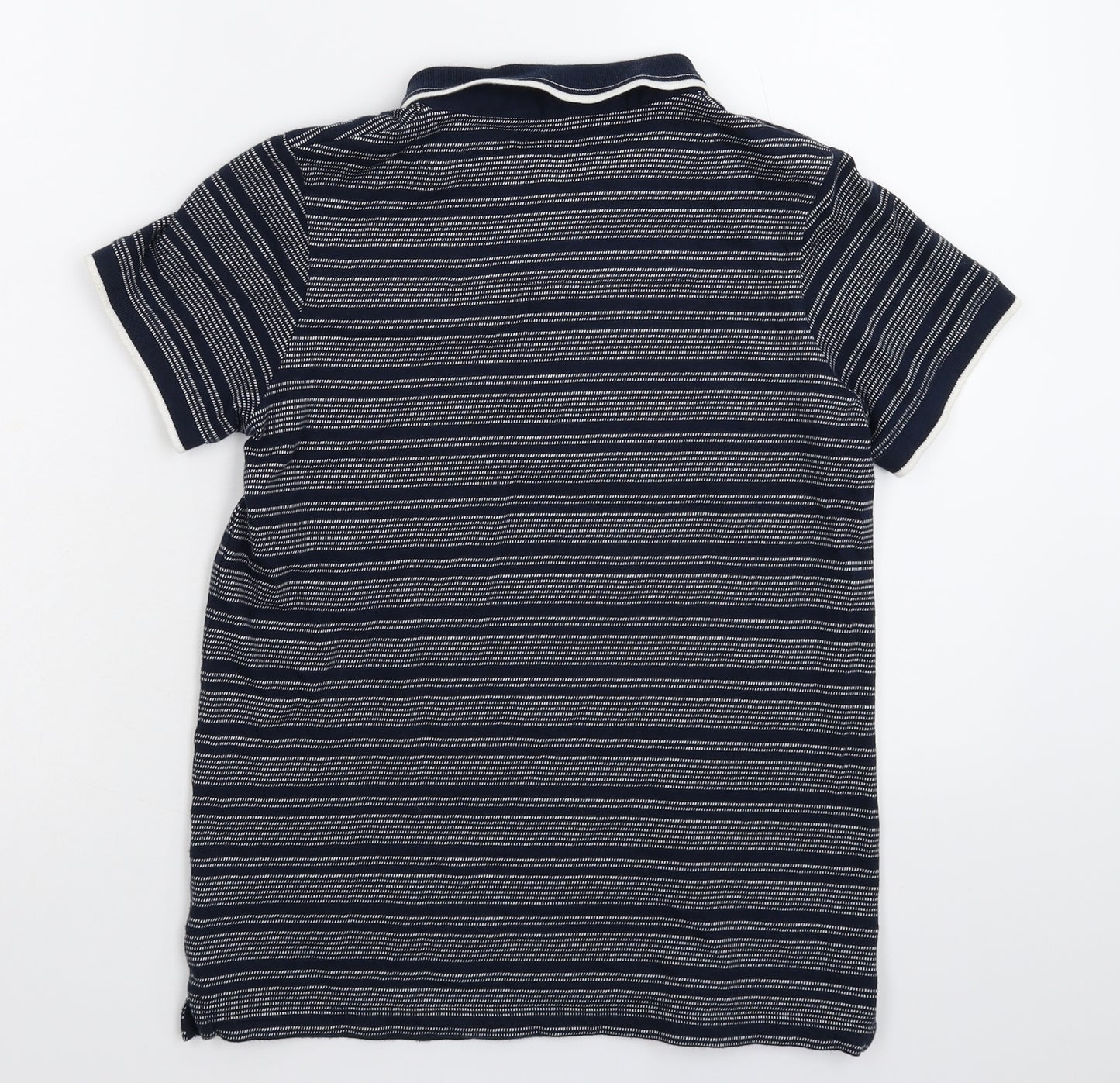 TU Boys Blue Striped  Basic Polo Size 11 Years