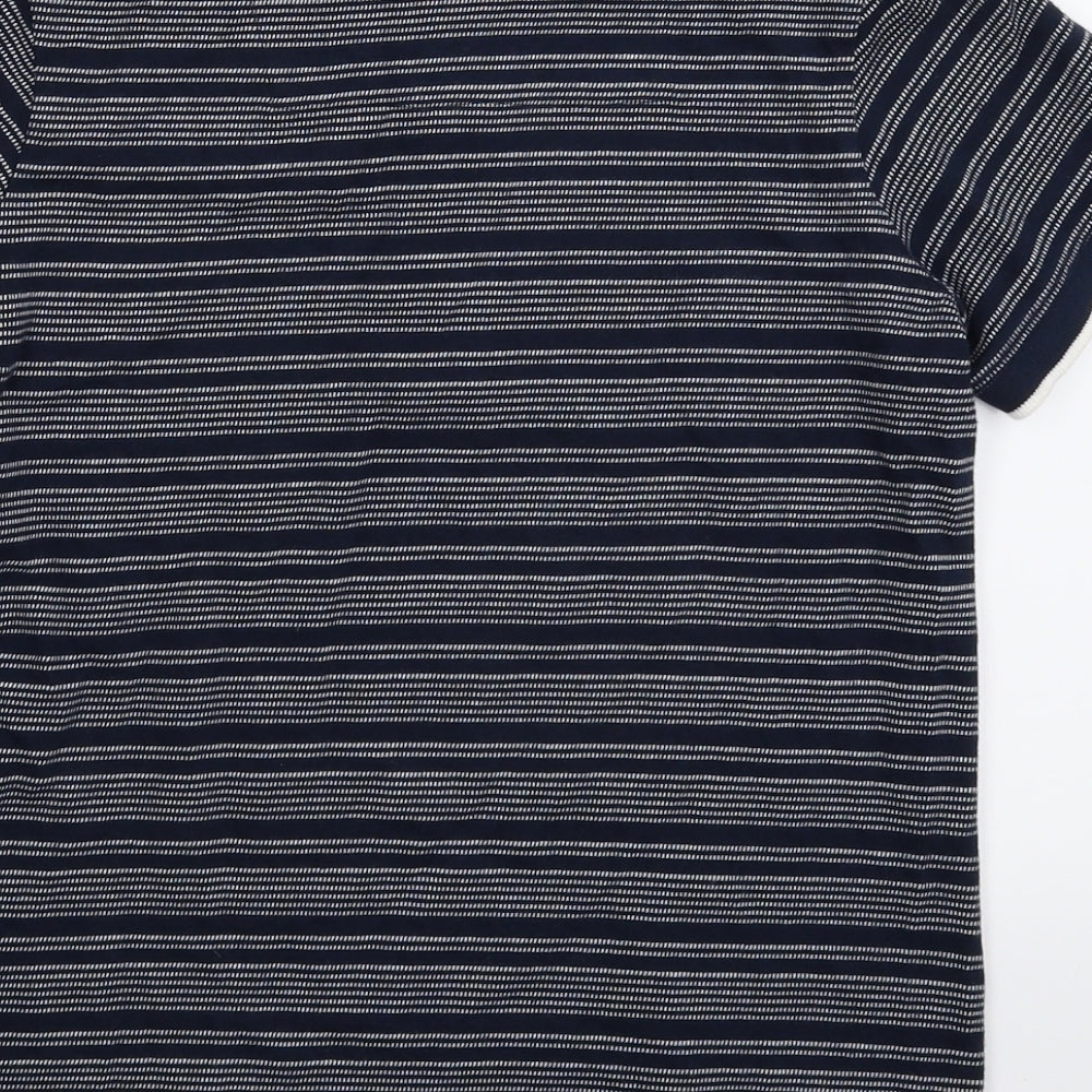TU Boys Blue Striped  Basic Polo Size 11 Years
