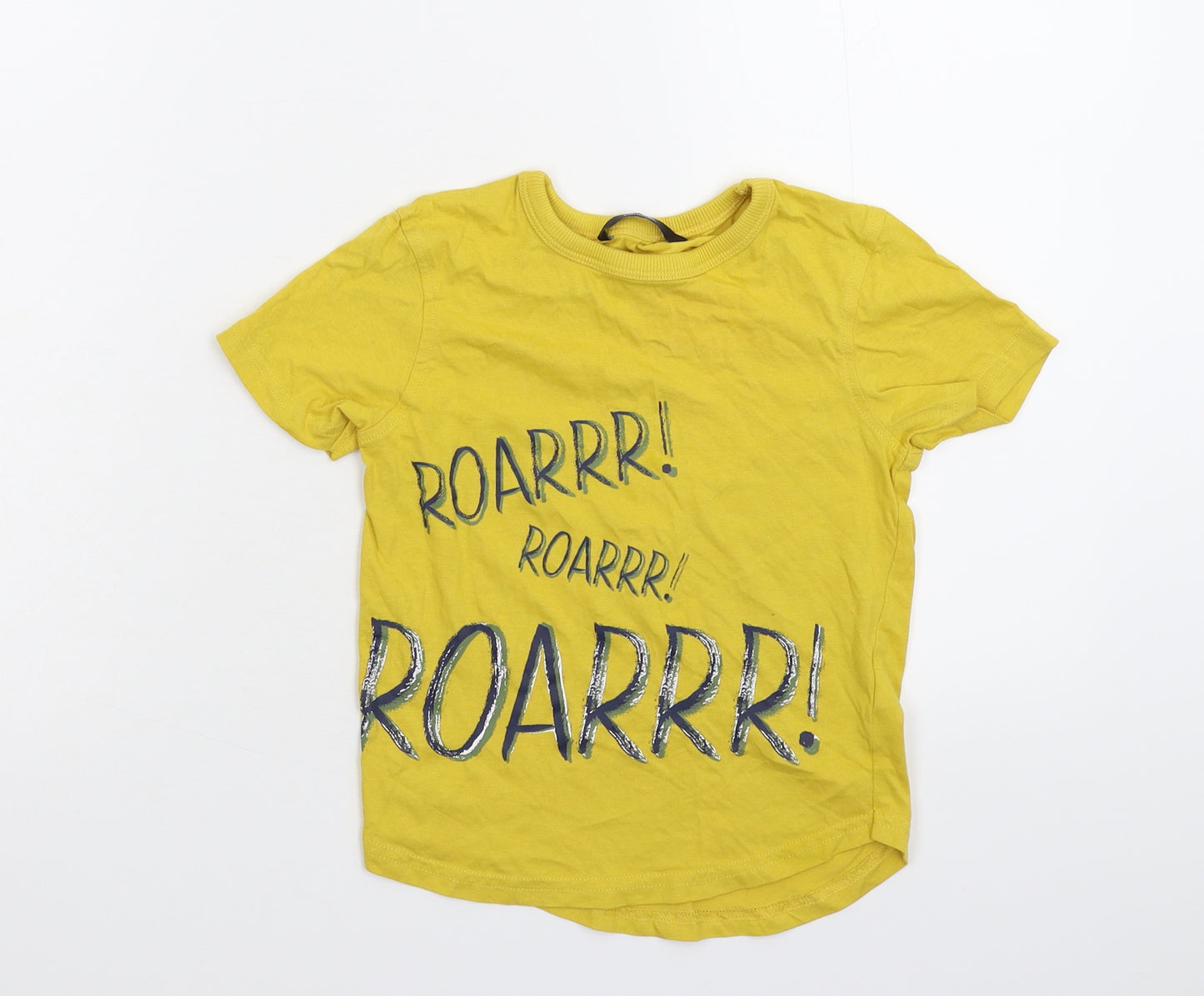 George Boys Yellow   Basic T-Shirt Size 4-5 Years