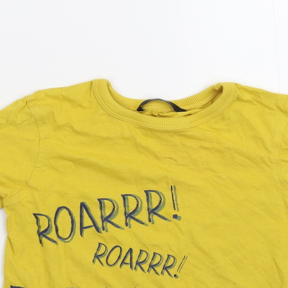 George Boys Yellow   Basic T-Shirt Size 4-5 Years
