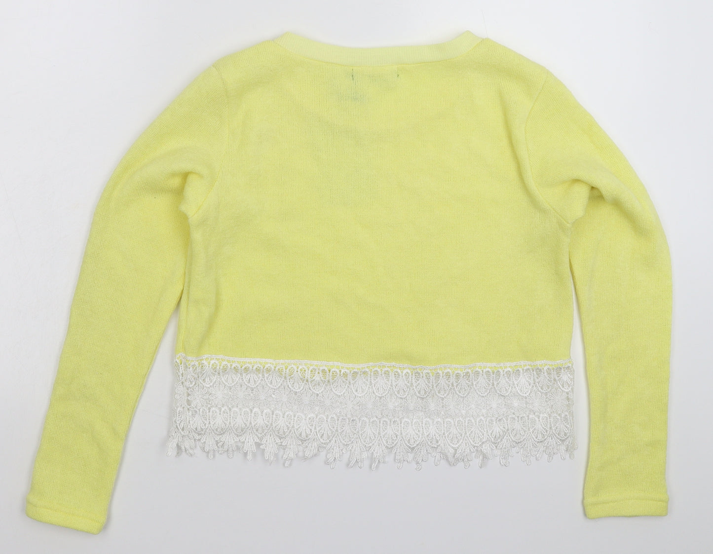 Missguided Womens Yellow  Knit Pullover Jumper Size M
