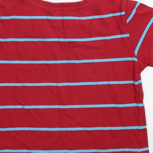 Rebel Boys Red Striped  Basic T-Shirt Size 3-4 Years
