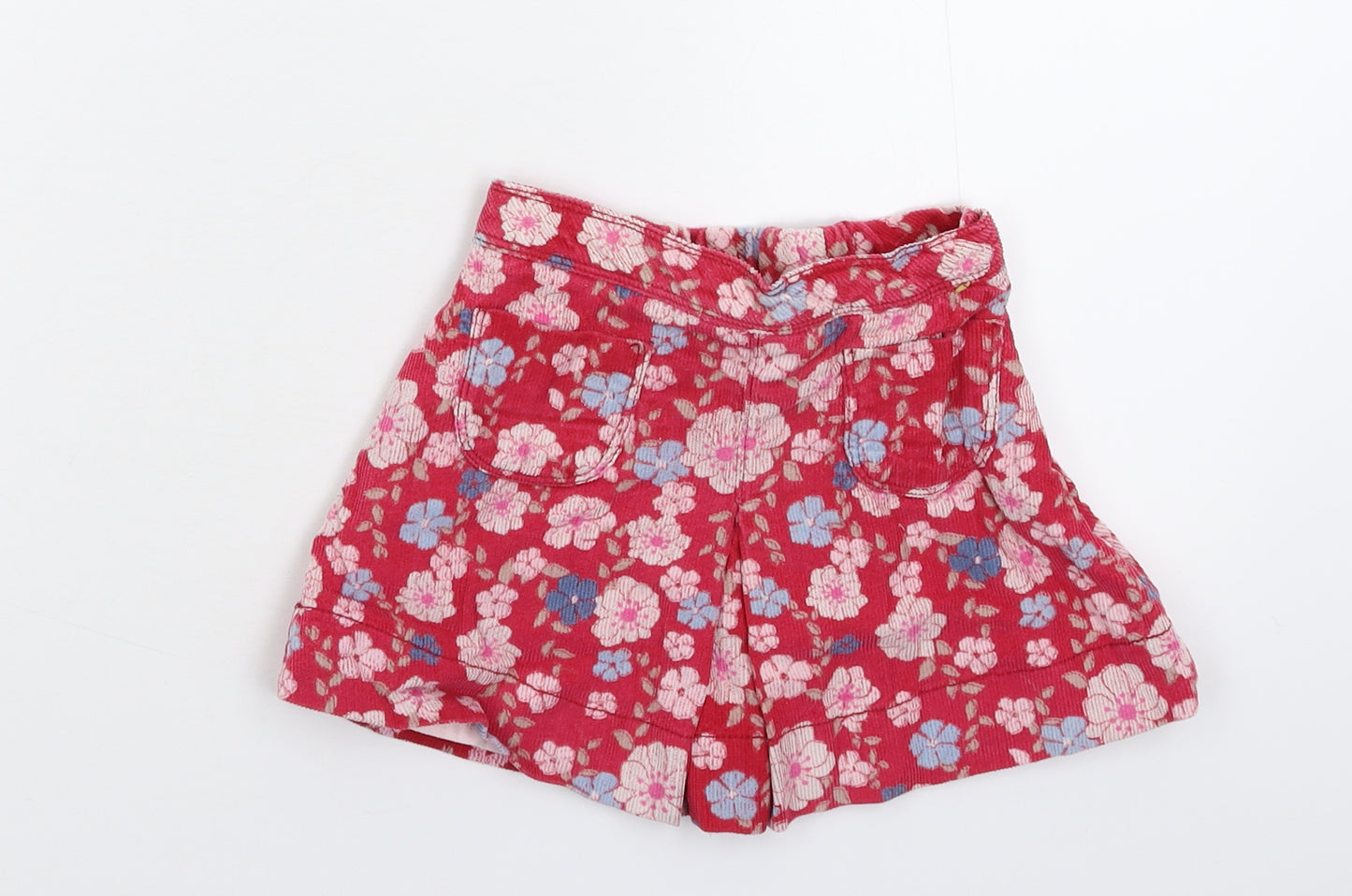 John Lewis Girls Pink Floral Corduroy A-Line Skirt Size 2 Years
