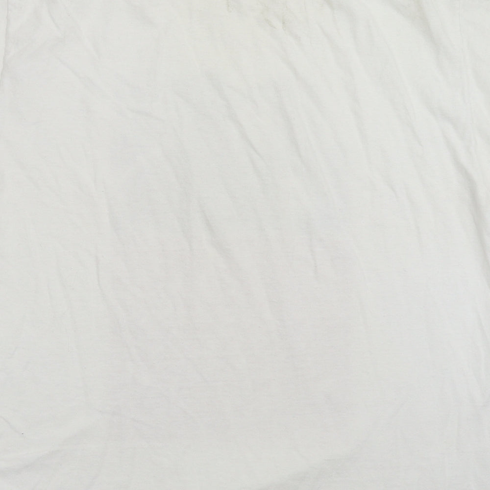 Gildan Mens White    T-Shirt Size L