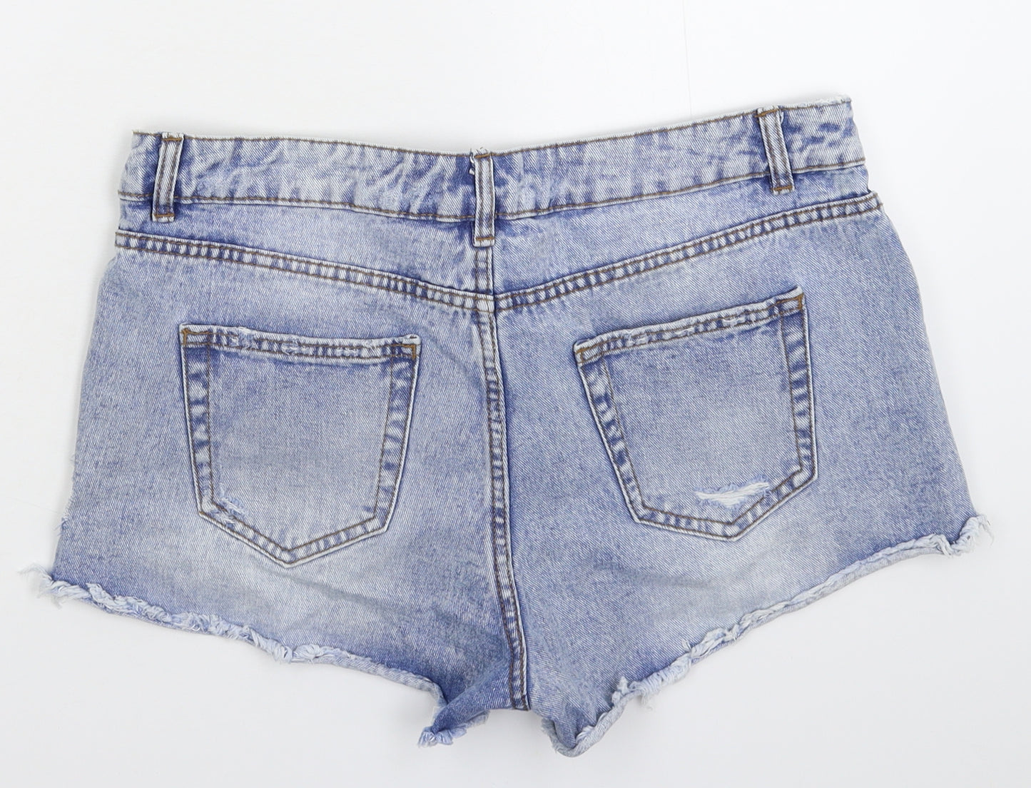 New Look Womens Blue  Denim Hot Pants Shorts Size 14
