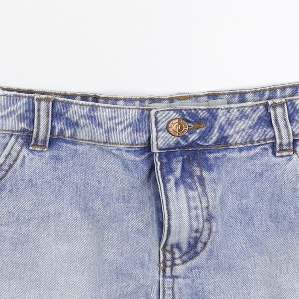 New Look Womens Blue  Denim Hot Pants Shorts Size 14