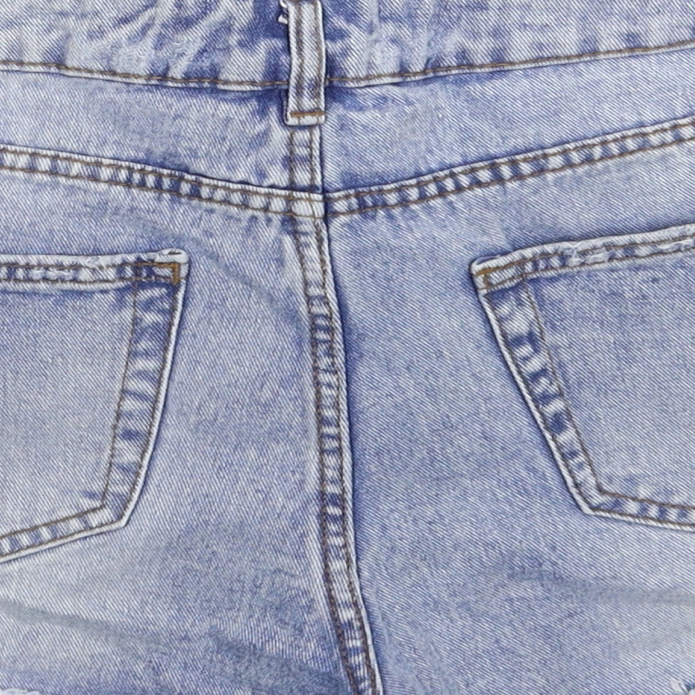New Look Womens Blue  Denim Hot Pants Shorts Size 14