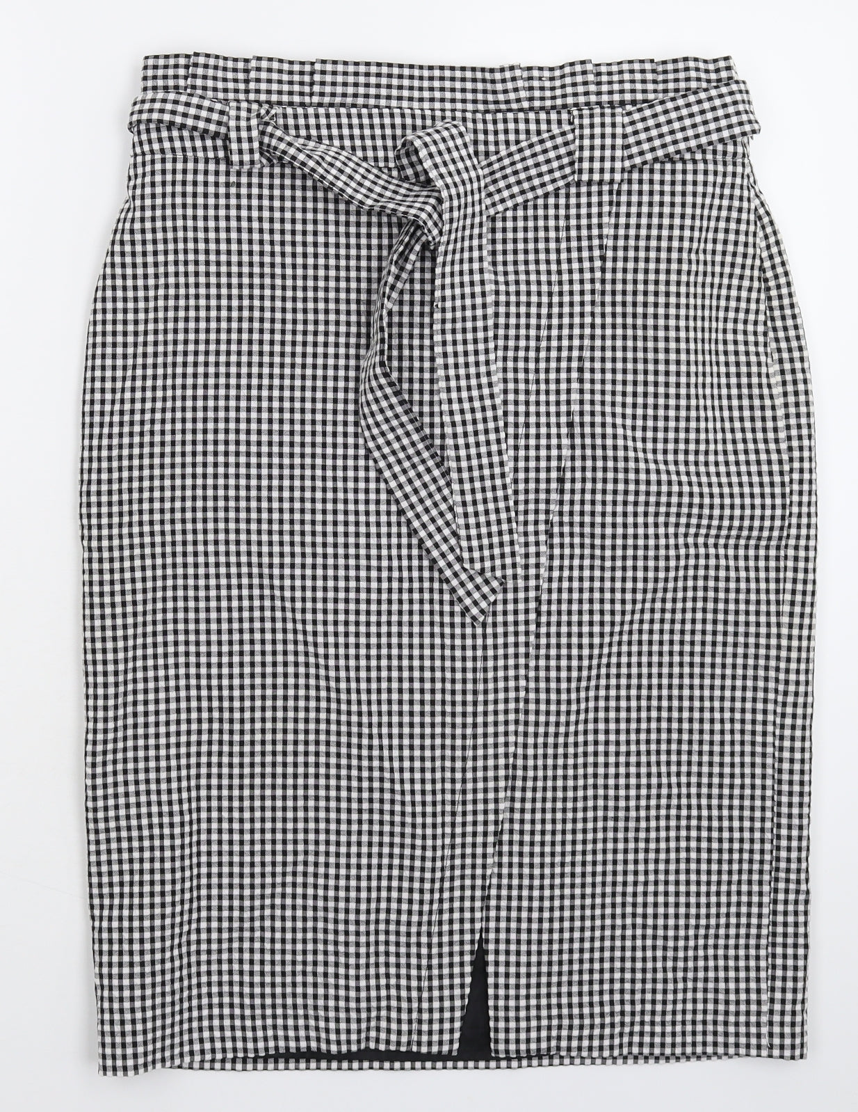 TU Womens Grey Check  Straight & Pencil Skirt Size 12