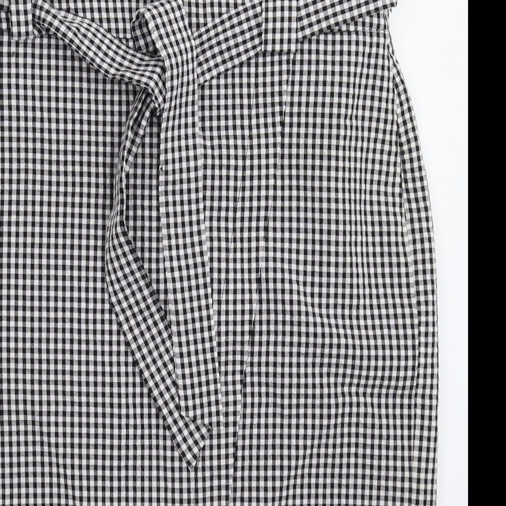 TU Womens Grey Check  Straight & Pencil Skirt Size 12