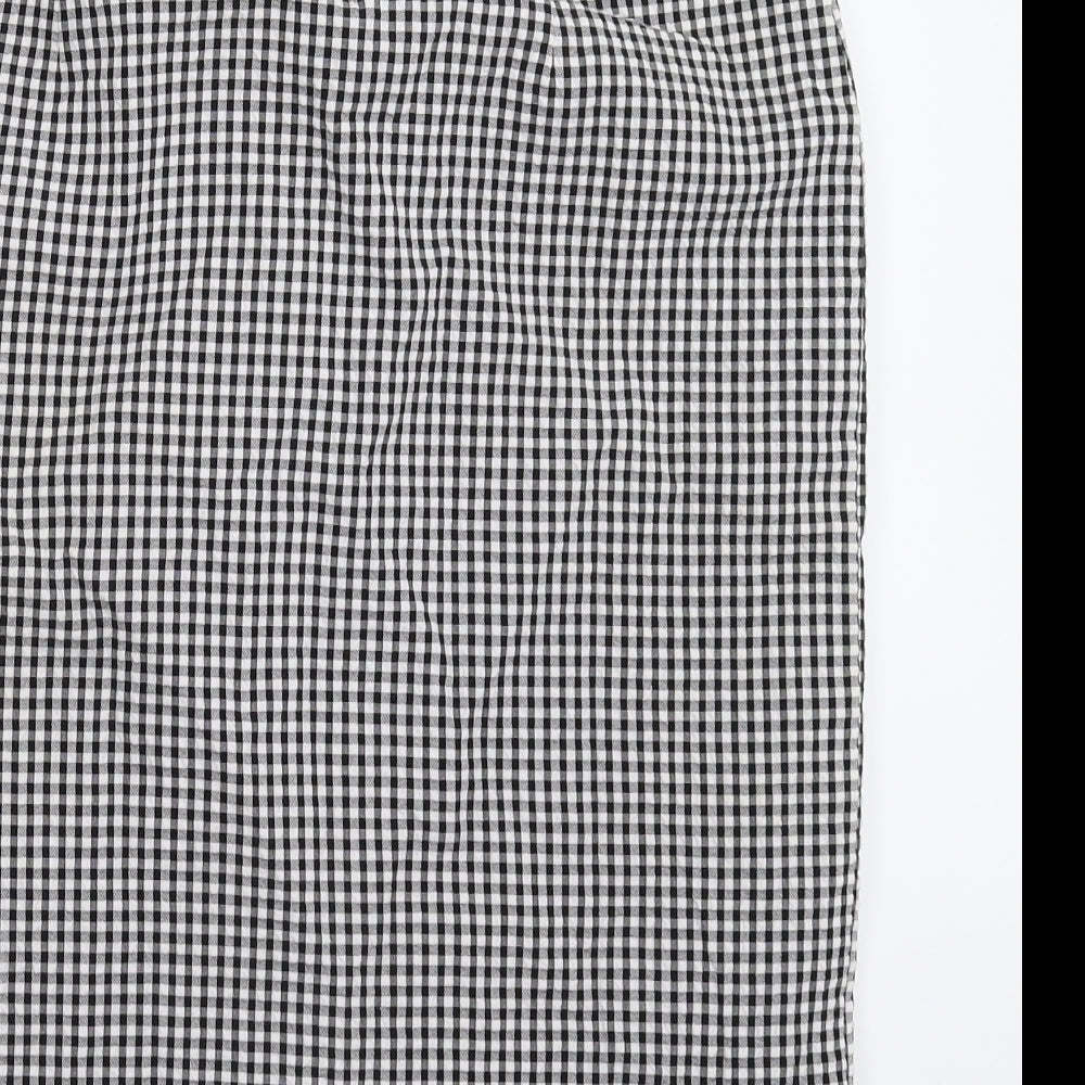 TU Womens Grey Check  Straight & Pencil Skirt Size 12