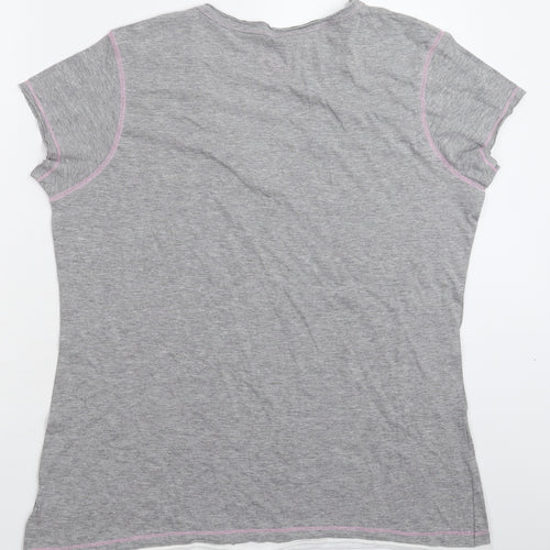 E-vie Womens Grey   Basic T-Shirt Size 20