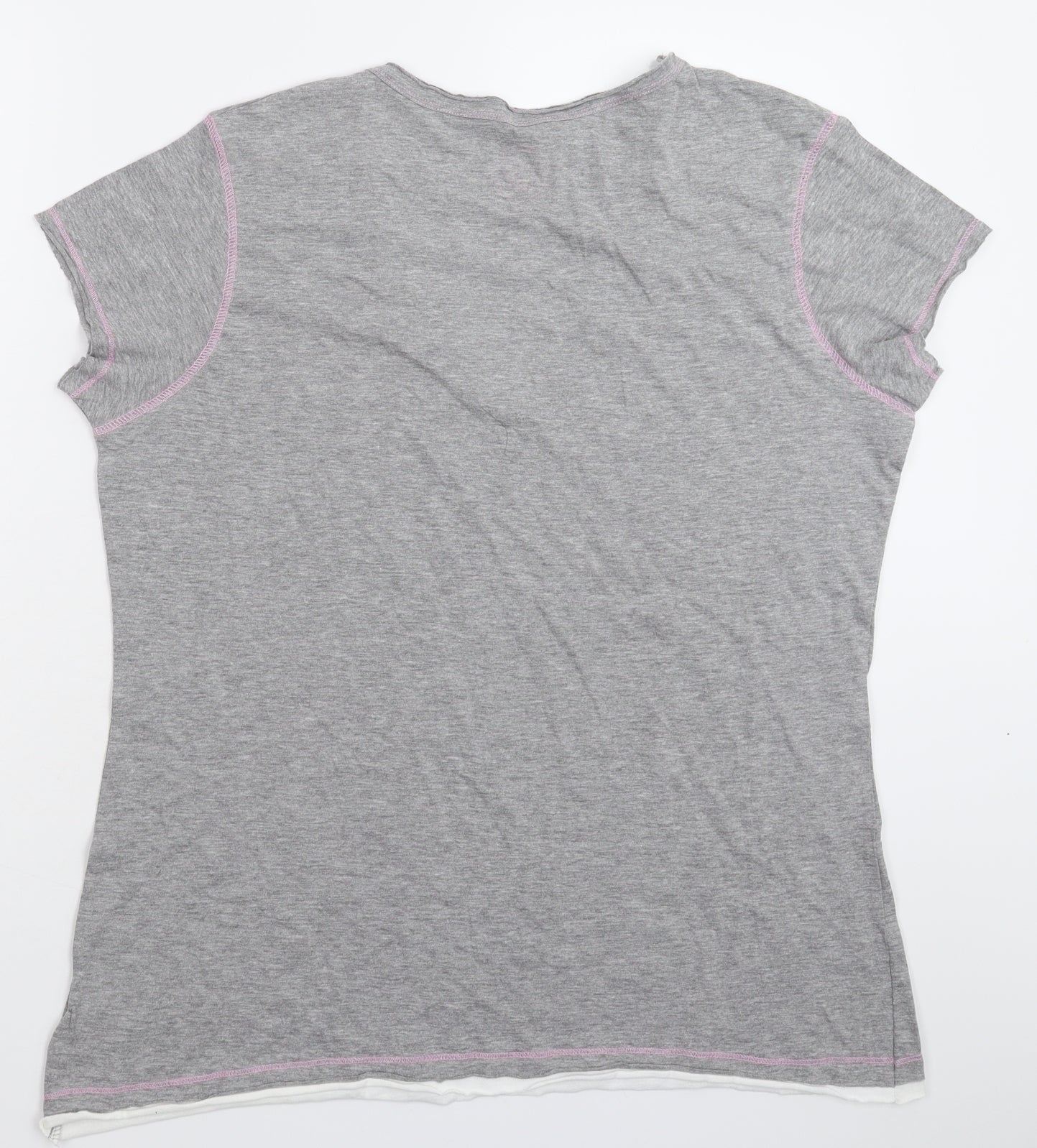 E-vie Womens Grey   Basic T-Shirt Size 20