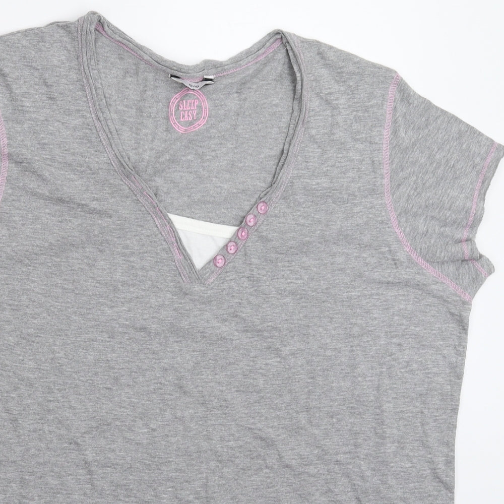 E-vie Womens Grey   Basic T-Shirt Size 20