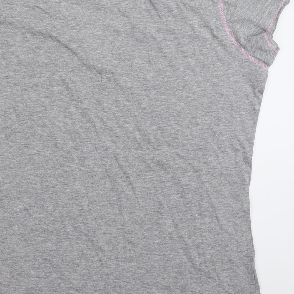 E-vie Womens Grey   Basic T-Shirt Size 20