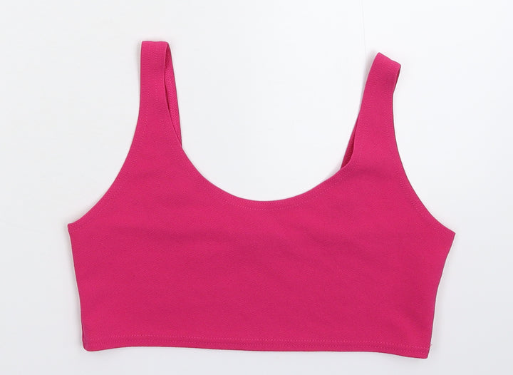 Boohoo Womens Pink Cropped Tank Size 12