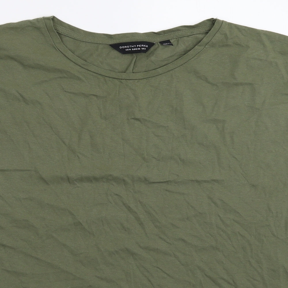 Dorothy Perkins Womens Green   Basic T-Shirt Size 18