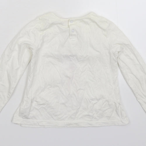 DP... am Girls White   Basic T-Shirt Size 5 Years