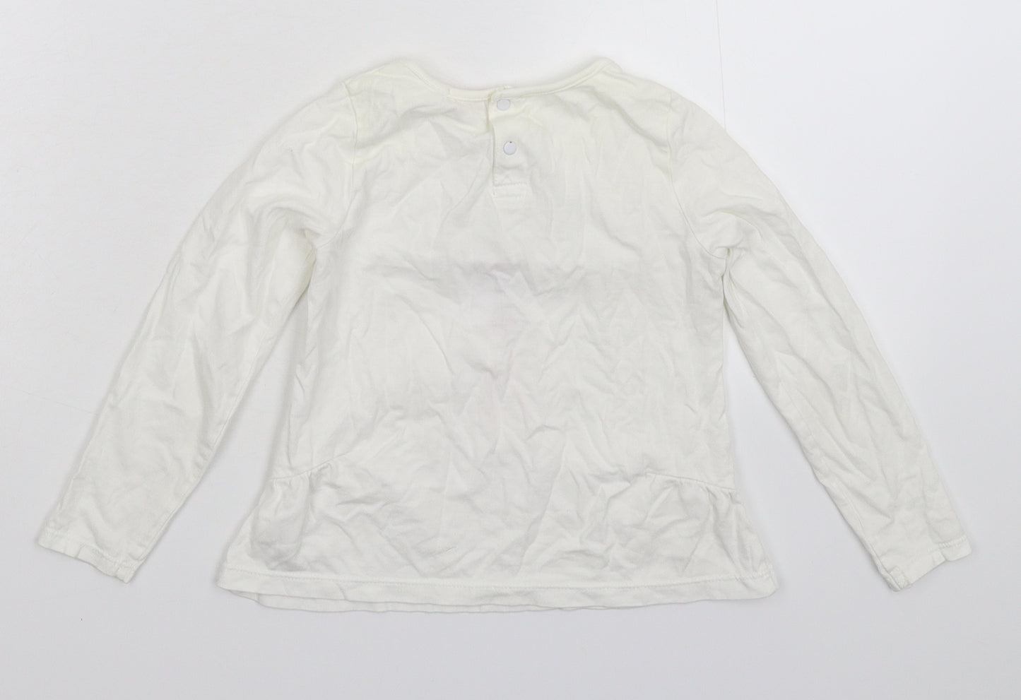 DP... am Girls White   Basic T-Shirt Size 5 Years