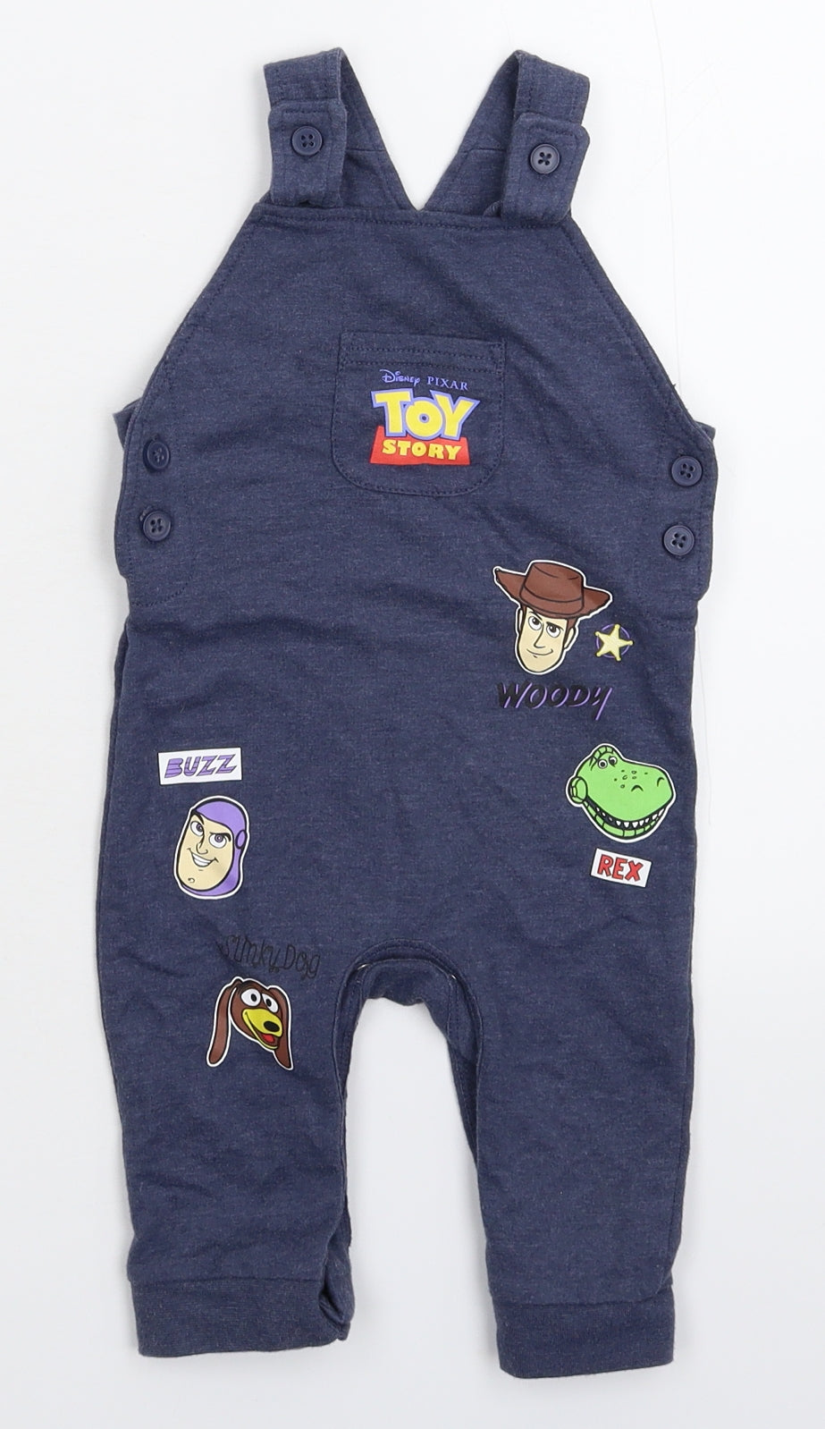 Primark Baby Grey   Dungaree One-Piece Size 6-9 Months  - Toy Story
